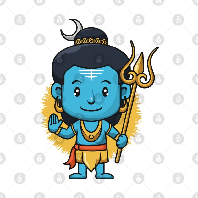 shiva god india cartoon by noorshine