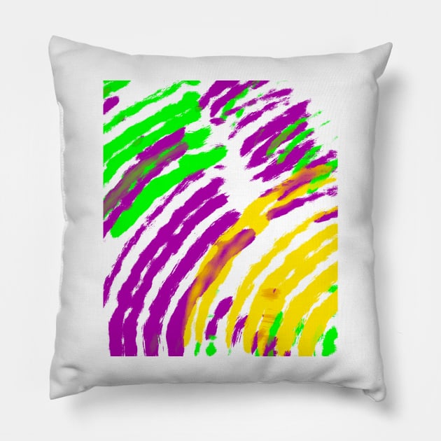 Mardi Gras Abstract Pillow by Stephanie Kennedy 