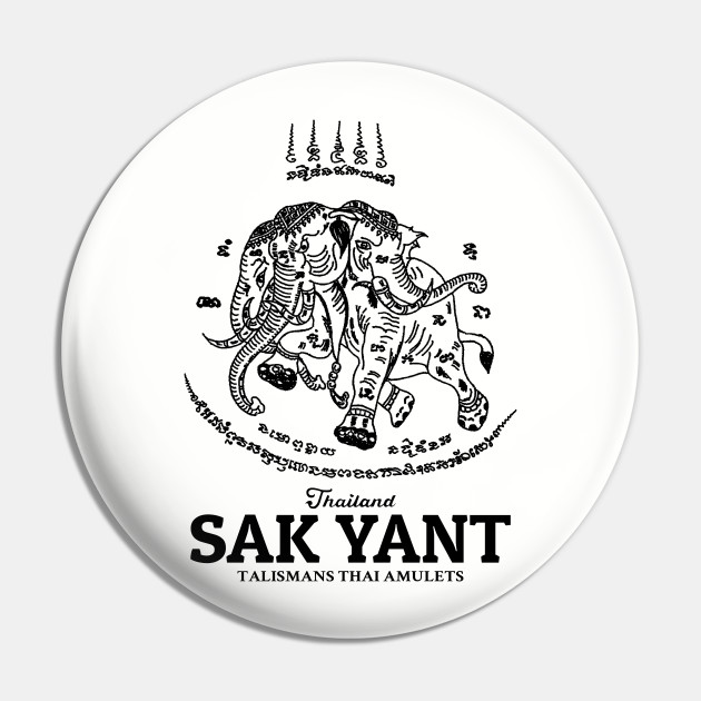Sak Yant Muay Thai Elephant Tattoo Pin Teepublic Sak Yant Muay Thai Elephant Tattoo Pin Teepublic