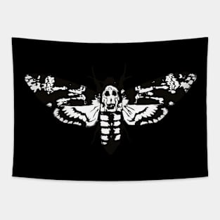 death's-head hawkmoth (Black & White) Tapestry