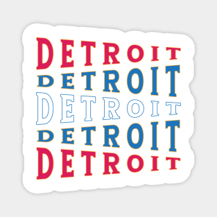 TEXT ART USA DETROIT Magnet