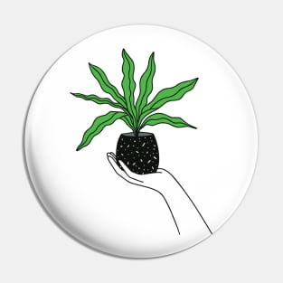 Hand Holding Houseplant Pin