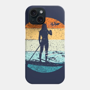 Vintage Retro Style Stand Up Paddle Board Design Phone Case