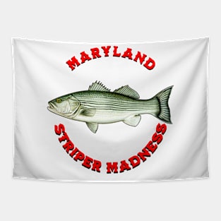 Striped Bass Fishing Maryland Striper Madness Tapestry