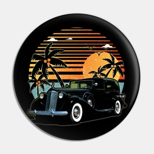 ’37 Packard car sunset Pin