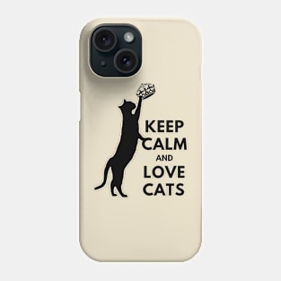 Keep calm and love cats Phone Case