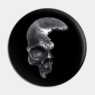 Retro Punk Half Face Gothic Skull Pin