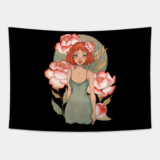 When the Peonies Bloom Tapestry