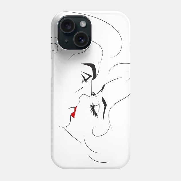 Lover Line-art Phone Case by Woah_Jonny