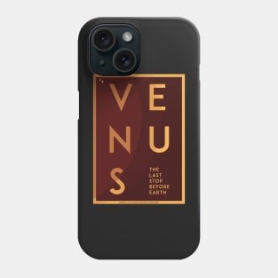 Art Deco Space Travel Poster - Venus Phone Case