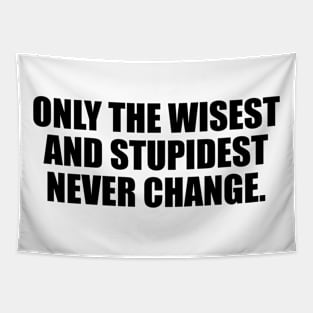 Only the wisest and stupidest never change Tapestry