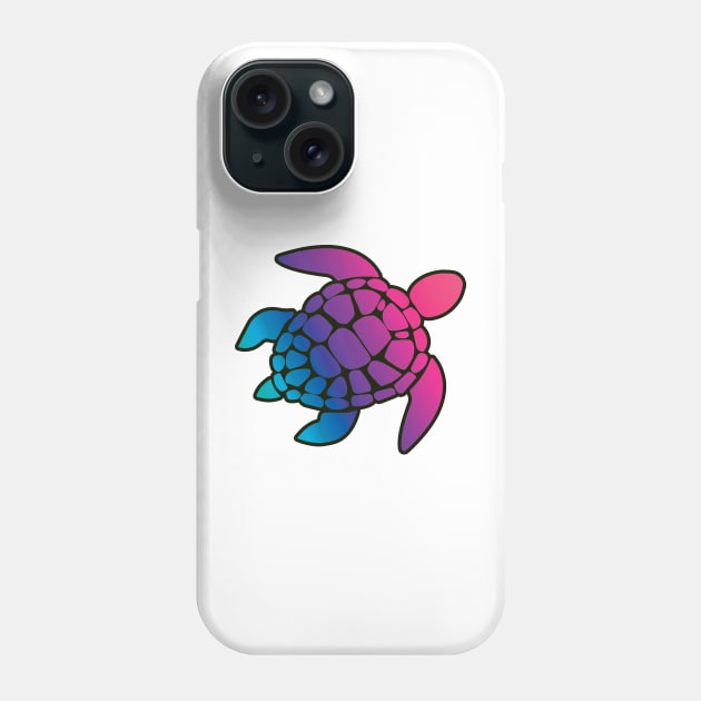 Sea Turtle Plastic Free Save The Sea Colorful Rainbow Turtles Phone Case by TravelTime