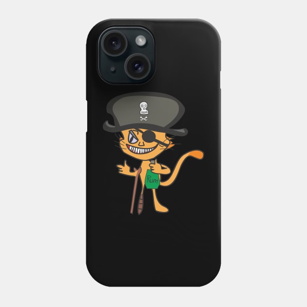 Cat pirate Phone Case by Alekvik