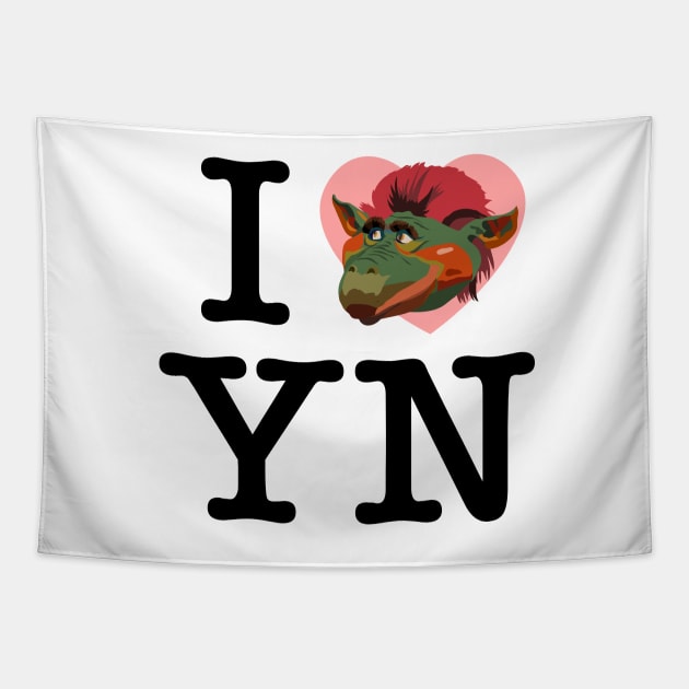 I Love Yew Nork Tapestry by okjenna