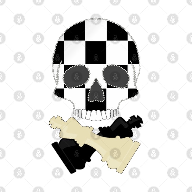 Chessboard Skull by Nuletto