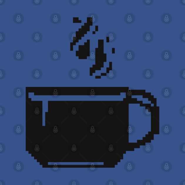 Black coffee cup pixel art by Xatutik-Art