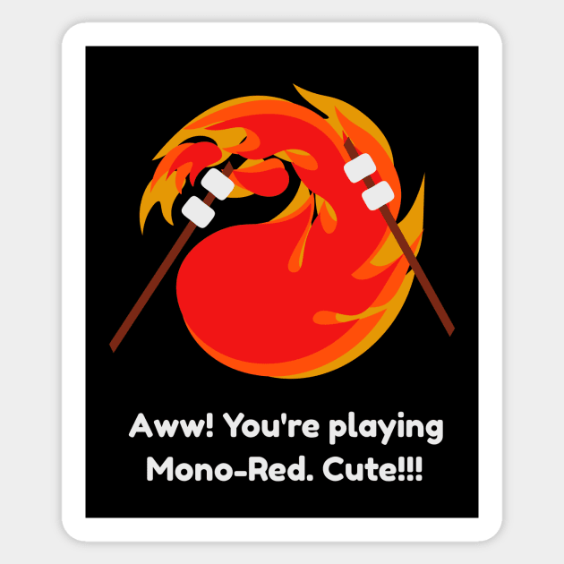 Cute Mono-Red Player, MTG Funny Design, - Magic The Gathering - Sticker