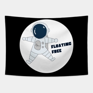 Astronaut in Space Suit Floating Free Tapestry