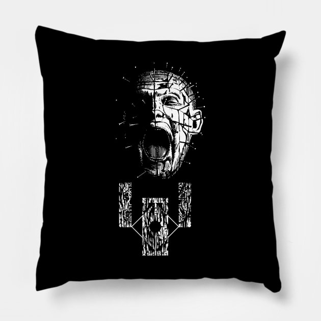 Pinhead Pillow by SerhiyKrykun