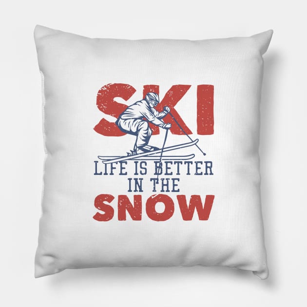 Extreme Winter Sports On Show Pillow by alvarizi