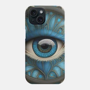 [AI Art] Eye Of Forget-Me-Not, Art Deco Style Phone Case