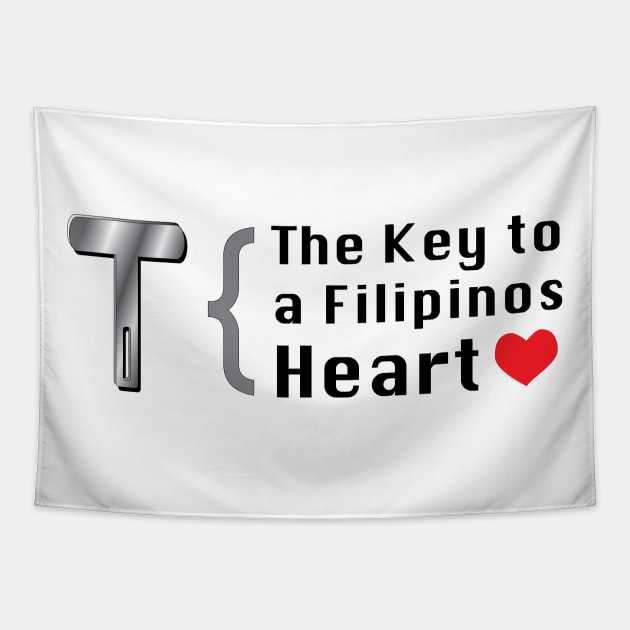 The Key to a Filipino Heart Tapestry by Estudio3e