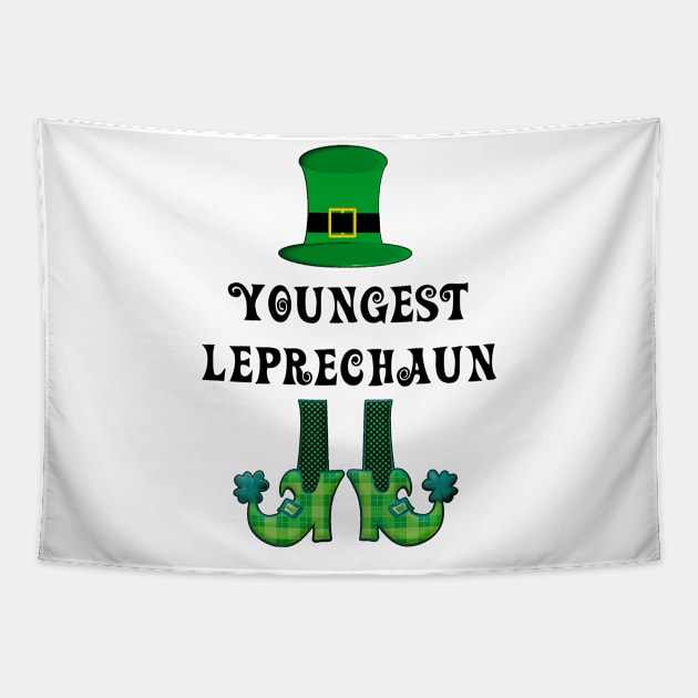 St Patrick's St Paddy's St Patty's Day Youngest Leprechaun Tapestry by familycuteycom