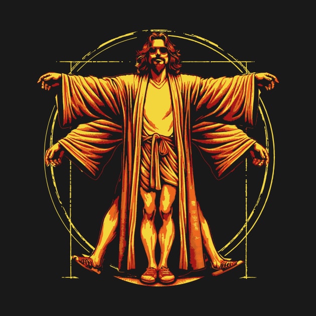 Vitruvian Dude Da Vinci Vitruvian Man Big Lebowski by GIANTSTEPDESIGN