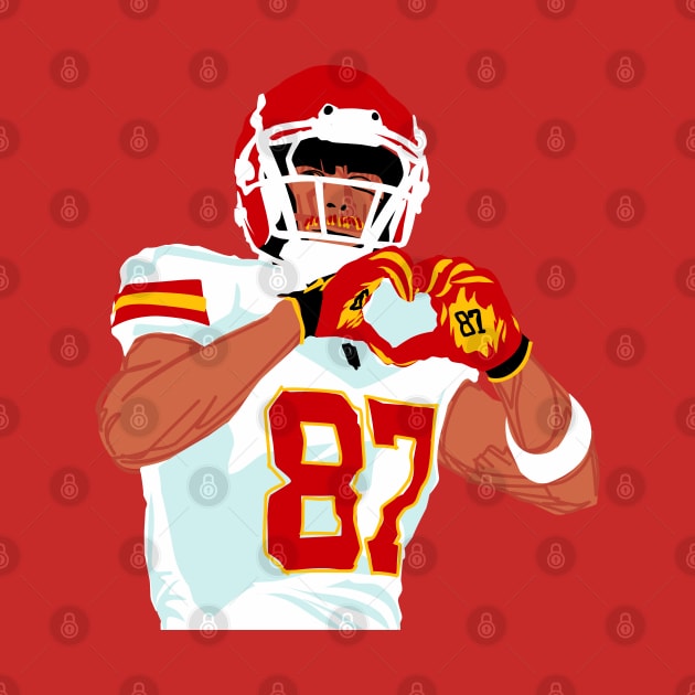 Travis KELCE 87 - heart celebration by Mic jr