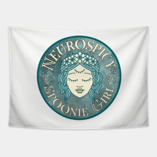 Neurospicy Spoonie Girl Third Eye Intuition Tapestry