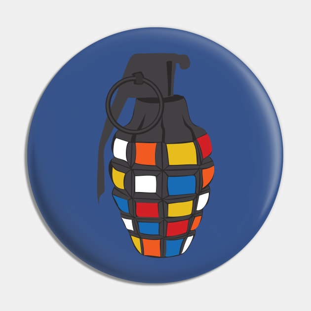 Rubiks Grenade Pin by PodDesignShop