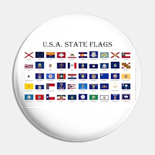 United States of America State flags Pin