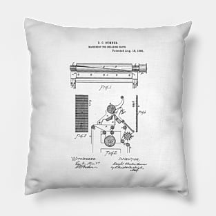 Machine for shearing cloth Vintage Patent Hand Drawing Pillow