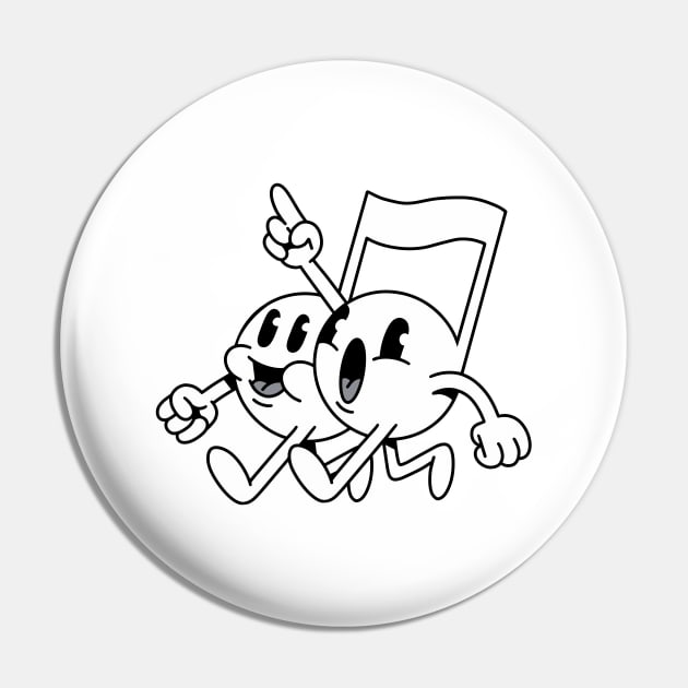 Cartoon Music Notes Pin by Emart