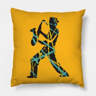 Funny Saxophone Player Pillow