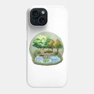 Lake in the forest Phone Case