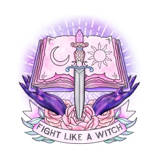 Fight like a witch spell book T-Shirt