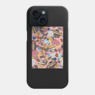 Planets and Flowers on Pink Phone Case