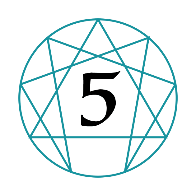 Enneagram Five - The Investigator (Number Only) by enneashop