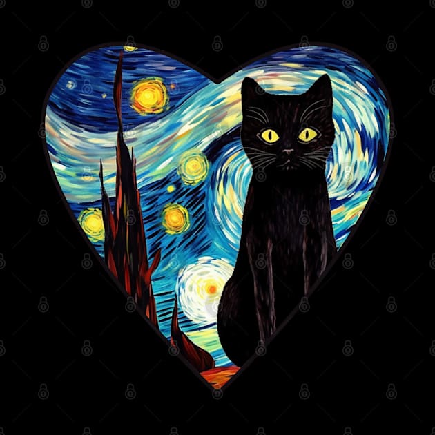 Starry Night Cat by Don’t Care Co