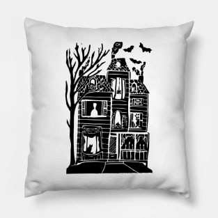 Haunted House Pillow