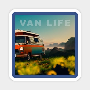 Van Life Camper RV Outdoors in Nature Magnet