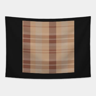 Light Academia Aesthetic Evander 1 Hand Drawn Textured Plaid Pattern Tapestry