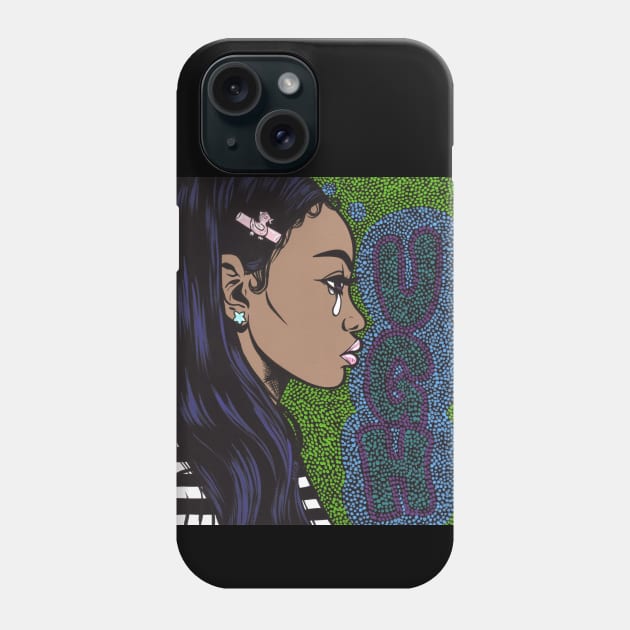 Ugh! Crying Comic Girl Phone Case by turddemon