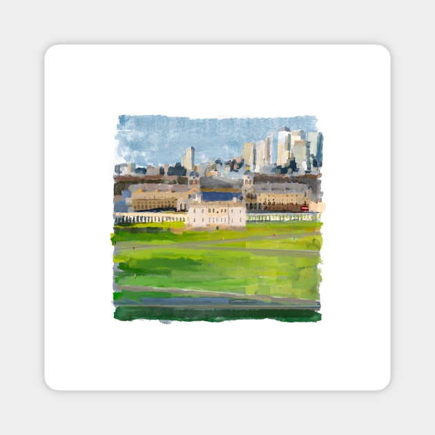 View from the Royal Observatory, Greenwich, London Magnet by markvickers41