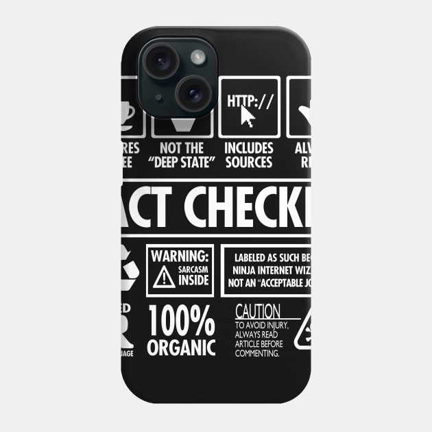 Fact Checker Job Description Phone Case by NerdShizzle