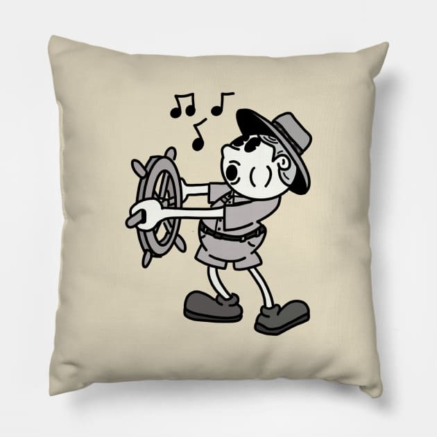 Steamboat Skip Pillow by BigThunderDesigns