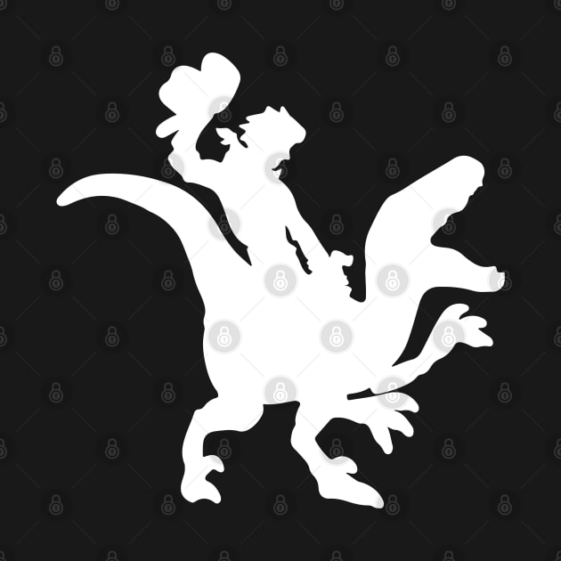 Raptor Ride 'em Cowboy (white) by Call Creative