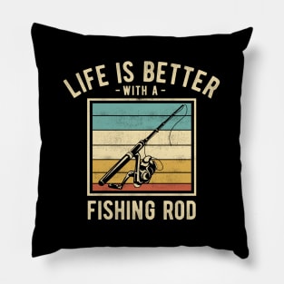 Fishing Sayings -  Retro Funny Fishing Lovers Gift Pillow