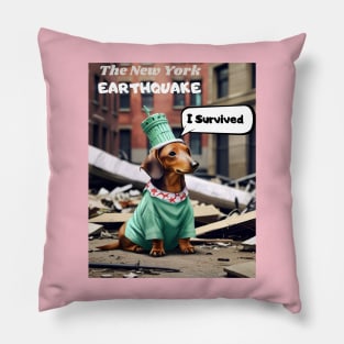 I survived the New York earthquake: A Dachshund in NYC's Rubble Pillow